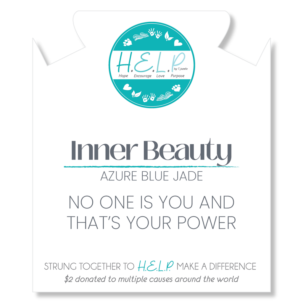 HELP by TJ Inner Beauty Stacker with Azure Blue Jade