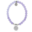 HELP by TJ Joy Charm with Purple Jade Beads Charity Bracelet