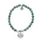 HELP by TJ Lake Mode Charm with Malachite Beads Charity Bracelet