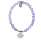 HELP by TJ Lake Mode Charm with Purple Jade Beads Charity Bracelet