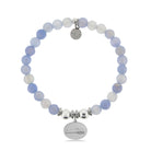 HELP by TJ Lake Mode Charm with Sky Blue Agate Beads Charity Bracelet