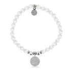 HELP by TJ Lucky Elephant Charm with White Cats Eye Charity Bracelet