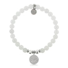 HELP by TJ Lucky Elephant Charm with White Jade Beads Charity Bracelet