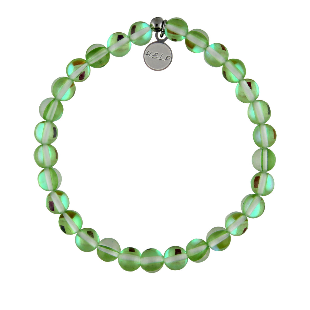 HELP by TJ Lucky Stacker with Green Opalescent