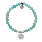 HELP by TJ Mermaid Charm with Baby Blue Quartz Jade Charity Bracelet