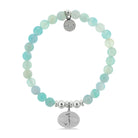 HELP by TJ Mermaid Charm with Light Blue Agate Jade Charity Bracelet