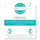 HELP by TJ Mermaid Charm with Light Blue Seaglass Charity Bracelet