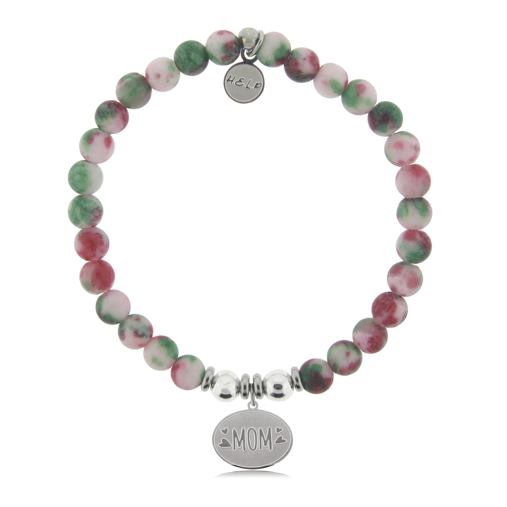 HELP by TJ Mom Charm with Holiday Jade Beads Charity Bracelet