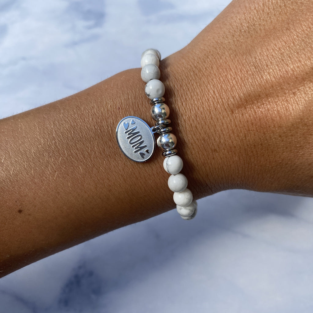 HELP by TJ Mom Charm with Howlite Beads Charity Bracelet