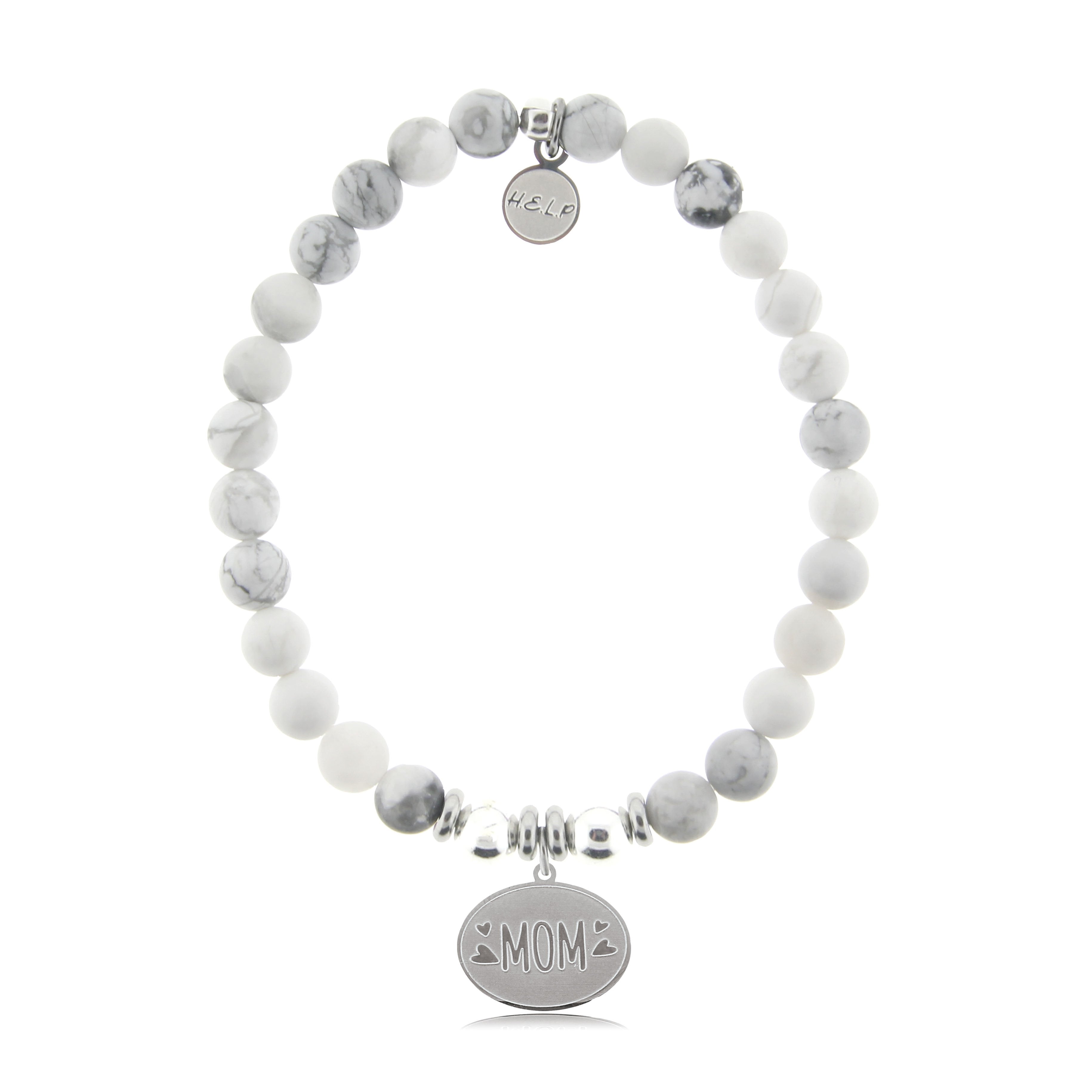 HELP by TJ Mom Charm with Howlite Beads Charity Bracelet