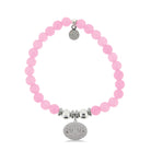 HELP by TJ Mom Charm with Pink Agate Beads Charity Bracelet