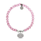 HELP by TJ Mom Charm with Pink Cats Eye Charity Bracelet