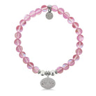 HELP by TJ Mom Charm with Pink Opalescent Beads Charity Bracelet