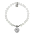 HELP by TJ Mother Earth Charm with White Jade Beads Charity Bracelet