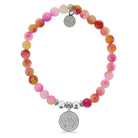 HELP by TJ Owl Charm with Persia Jade Beads Charity Bracelet