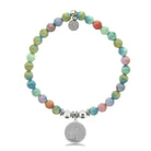 HELP by TJ Palm Tree Charm with Pastel Jade Charity Bracelet