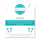 HELP by TJ Panda Charm with Turquoise Beads Charity Bracelet