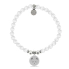 HELP by TJ Panda Charm with White Cats Eye Charity Bracelet