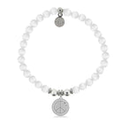 HELP by TJ Peace and Love Charm with White Cats Eye Charity Bracelet