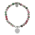 HELP by TJ Peace & Love Charm with Holiday Jade Beads Charity Bracelet