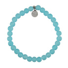 HELP by TJ Positivity Stacker with Light Blue Seaglass