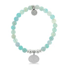 HELP by TJ Rainbow Charm with Light Blue Agate Bracelet