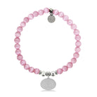 HELP by TJ Rainbow Charm with Pink Cats Eye Bracelet