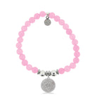 HELP by TJ Sand Dollar Charm with Pink Agate Beads Charity Bracelet