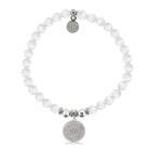 HELP by TJ Sand Dollar Charm with White Cats Eye Charity Bracelet