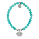 HELP by TJ Seashell Charm with Turquoise Beads Charity Bracelet