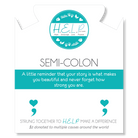 HELP by TJ Semi Colon Charm with Blue Opalescent Charity Bracelet