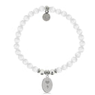 HELP by TJ Semi Colon Charm with White Cats Eye Charity Bracelet