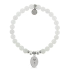 HELP by TJ Semi Colon Charm with White Jade Charity Bracelet