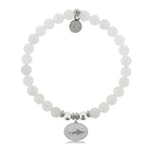 HELP by TJ Shark Charm with White Jade Beads Charity Bracelet