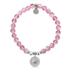 HELP by TJ Sloth Charm with Pink Opalescent Beads Charity Bracelet