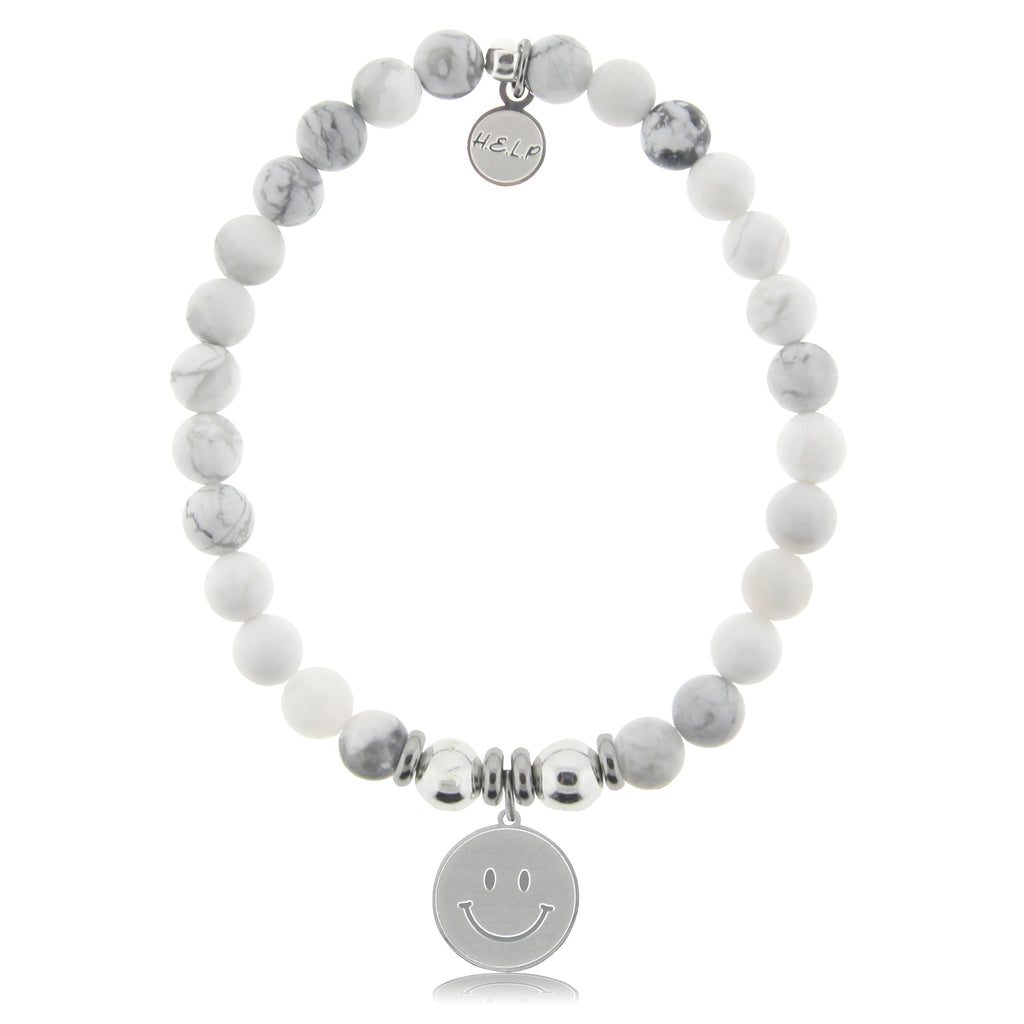 HELP by TJ Smile Charm with Howlite Charity Bracelet