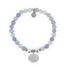 HELP by TJ Sunrise Charm with Sky Blue Agate Beads Charity Bracelet