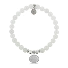 HELP by TJ Sunrise Charm with White Jade Beads Charity Bracelet