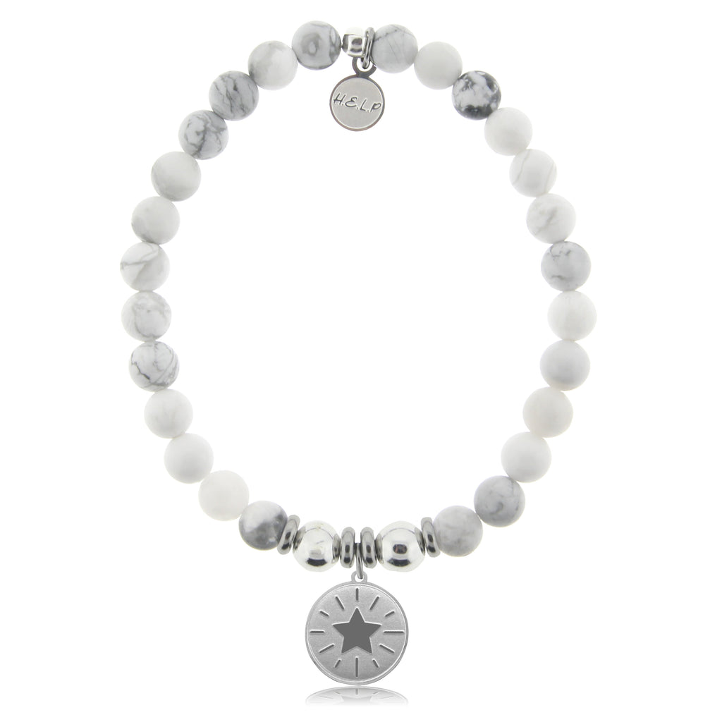 HELP by TJ Superstar Charm with Howlite Charity Bracelet