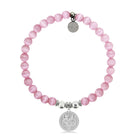 HELP by TJ Tiger Charm with Pink Cats Eye Charity Bracelet