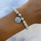 HELP by TJ Tree of Life Charm with Light Blue Agate Beads Charity Bracelet