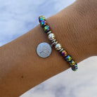 HELP by TJ Tree of Life Charm with Rainbow Hematite Beads Charity Bracelet