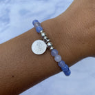 HELP by TJ Tree of Life Charm with Sky Blue Agate Beads Charity Bracelet