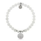 HELP by TJ Tree of Life Charm with White Jade Beads Charity Bracelet