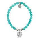 HELP by TJ Turtle Charm with Turquoise Beads Charity Bracelet