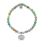 HELP by TJ Wave Charm with Pastel Jade Beads Charity Bracelet