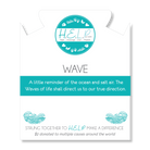 HELP by TJ Wave Charm with Red Stripe Agate Charity Bracelet