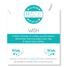 HELP by TJ Wish Charm with White Cats Eye Charity Bracelet