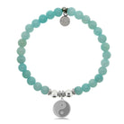 HELP by TJ Yin Yang Charm with Baby Blue Quartz Charity Bracelet