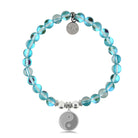 HELP by TJ Yin Yang Charm with Light Blue Opalescent Charity Bracelet